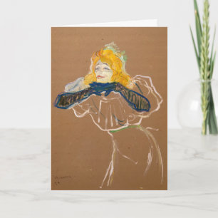 Toulouse-Lautrec - Yvette Guilbert zingend Kaart