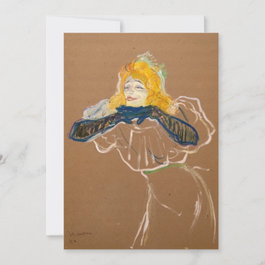 Toulouse-Lautrec - Yvette Guilbert zingend Kaart (Voorkant)