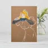 Toulouse-Lautrec - Yvette Guilbert zingend Kaart (Staand voorkant)