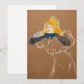 Toulouse-Lautrec - Yvette Guilbert zingend Kaart (Voorkant / Achterkant)