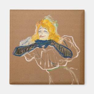 Toulouse-Lautrec - Yvette Guilbert zingend Magneet
