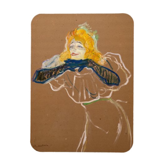 Toulouse-Lautrec - Yvette Guilbert zingend Magneet (Verticaal)