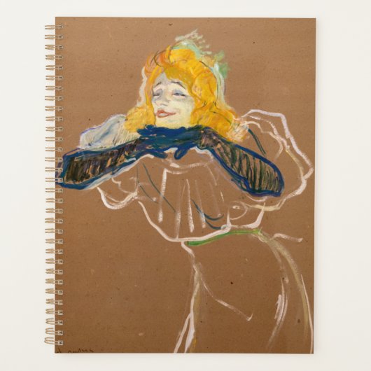 Toulouse-Lautrec - Yvette Guilbert zingend Planner (Voorkant)