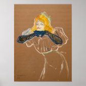 Toulouse-Lautrec - Yvette Guilbert zingend Poster (Voorkant)