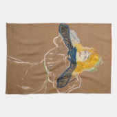 Toulouse-Lautrec - Yvette Guilbert zingend Theedoek (Horizontaal)