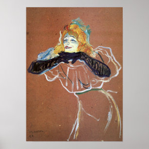 Toulouse-Lautrec - Yvette Guilbert Zingt 1894 Poster