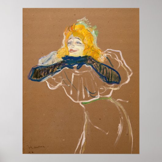 Toulouse-Lautrec - Yvette Guilbert Zingt Poster (Voorkant)