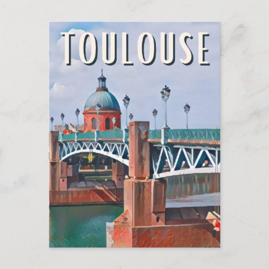 Toulouse Photo Vintage Briefkaart (Voorkant)