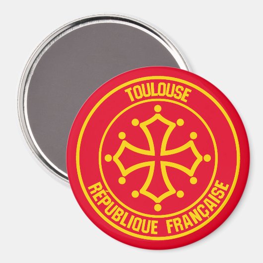 Toulouse Round Emblem Magneet (Voorkant / Achterkant)