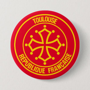 Toulouse Round Emblem Ronde Button 7,6 Cm