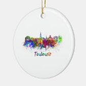 Toulouse skyline in waterverf keramisch ornament (Links)