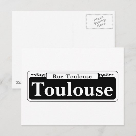 Toulouse St., New Orleans Street Sign. Briefkaart (Voorkant / Achterkant)