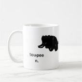 Toupee cup. koffiemok (Links)