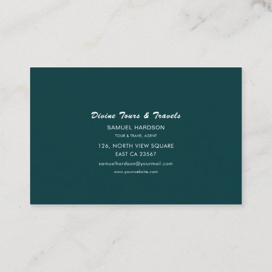 Tour and Travel Agent Antigua Half Moon Bay Photo  Visitekaartje (Achterkant)