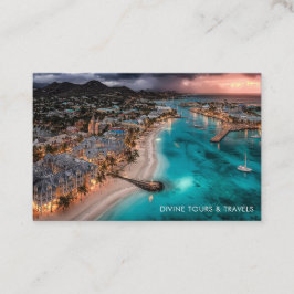 Tour and Travel Agent Antigua Half Moon Bay Photo Visitekaartje