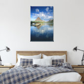 Tour Boat gedoceerd aan Two Medicine Lake in Glaci Canvas Afdruk (Insitu (Slaapkamer))