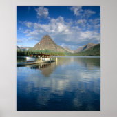 Tour Boat gedoceerd aan Two Medicine Lake in Glaci Poster (Voorkant)