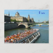 Tour Boat op de Seine River in Parijs Briefkaart (Voorkant)