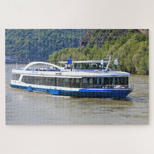 Tour boot, Rhine River, Duitsland Legpuzzel (Horizontaal)