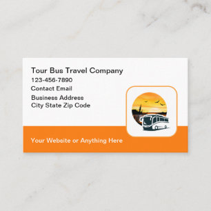 Tour Bus Travel Theme Visitekaartjes