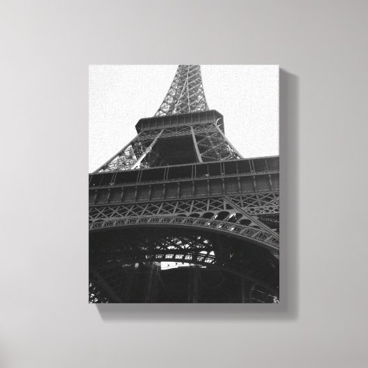 Tour d' Eiffel Print op gewikkeld canvas (Voorkant)
