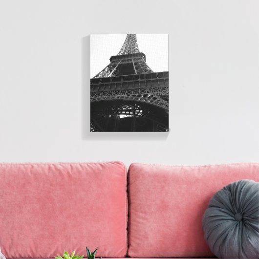 Tour d' Eiffel Print op gewikkeld canvas (Insitu (Woonkamer))