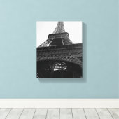 Tour d' Eiffel Print op gewikkeld canvas (Insitu (Houten vloer))