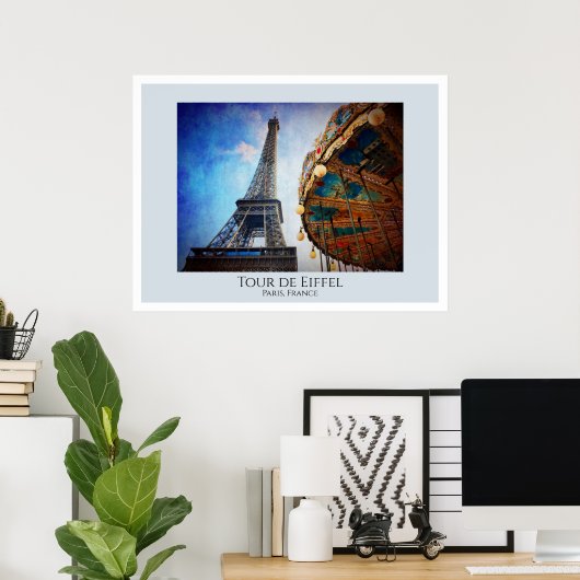 Tour de Eiffel Parijs Poster (Thuiskantoor)