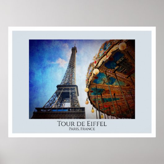 Tour de Eiffel Parijs Poster (Voorkant)