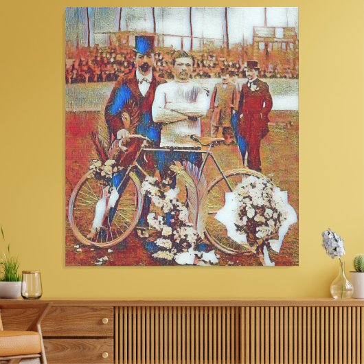Tour de France 1903 Winner Maurice Garin Digital Canvas Afdruk (Insitu (Woonkamer))