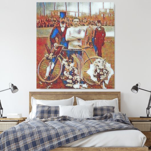 Tour de France 1903 Winner Maurice Garin Digital Canvas Afdruk (Insitu (Slaapkamer))