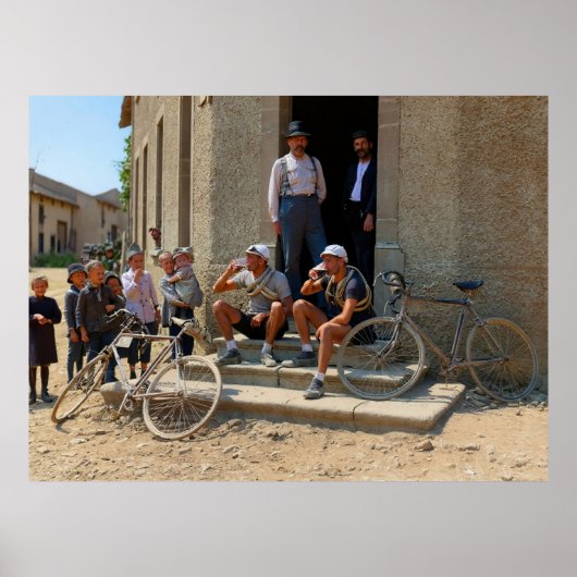 Tour de France 1921 na de etappe Beer Time Colo Poster (Voorkant)