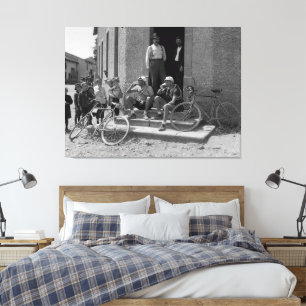 Tour de France 1921 Na De Etappe Bier Tijd Colo Canvas Afdruk