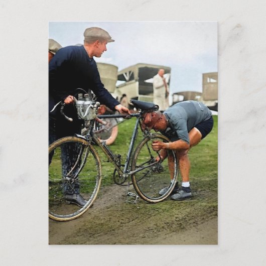 Tour de France 1928 Raymond Decorte Kleur Redux Briefkaart (Voorkant)