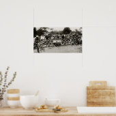 Tour de France aangehouden door trein 1932 Poster (Keuken)