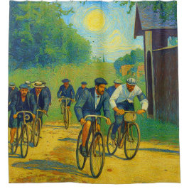 Tour de France Eerste Race 1903 van Gogh Redux Douchegordijn