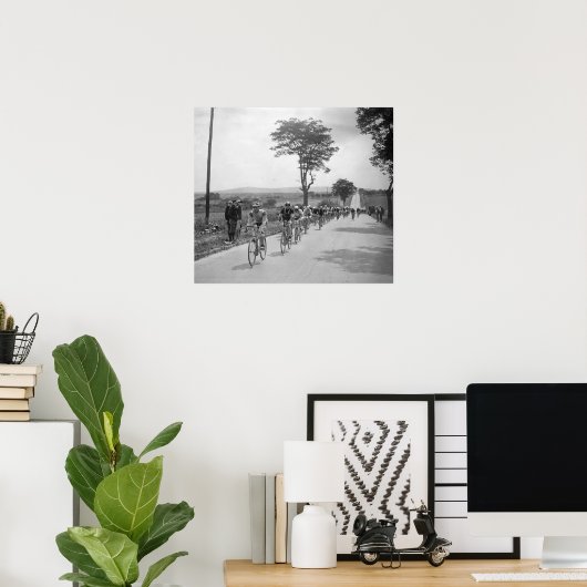 Tour de France Fase 1 Francois Faillu leidt voor Poster (Thuiskantoor)