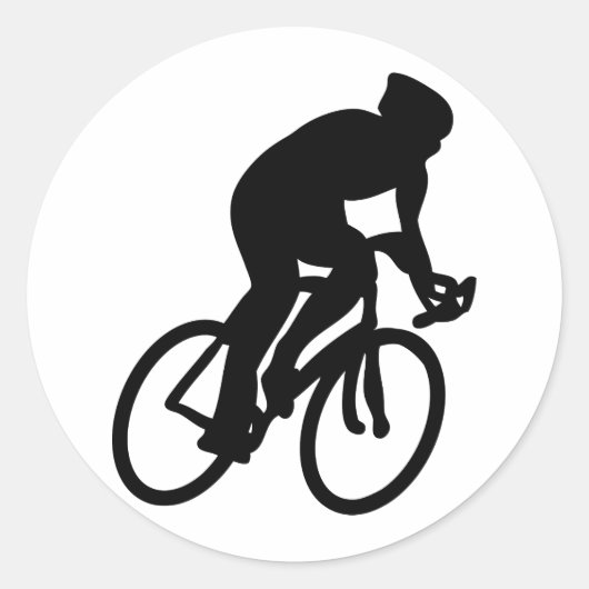 tour de france fietser ronde sticker (Voorkant)