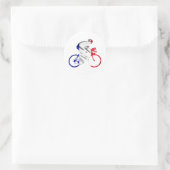 Tour de france-fietser ronde sticker (Tas)
