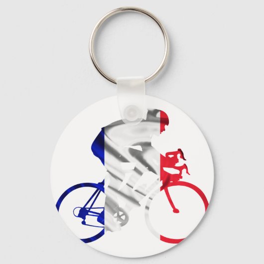 Tour de france-fietser sleutelhanger (Voorkant)