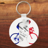 Tour de france-fietser sleutelhanger (Voorkant)