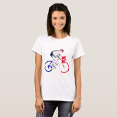 Tour de france-fietser t-shirt (Voorkant volledig)