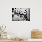  Tour de France fietsers 'Pee Stop 1970s Poster (Keuken)