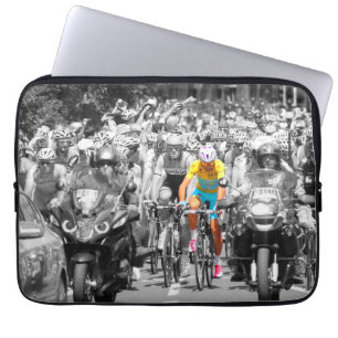 Tour de France Gele Trui Peloton Wielerwedstrijd Laptop Sleeve