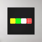 Tour de France Jerseys 2 Black Canvas Print (Voorkant)