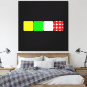 Tour de France Jerseys 2 Black Canvas Print (Insitu (Slaapkamer))