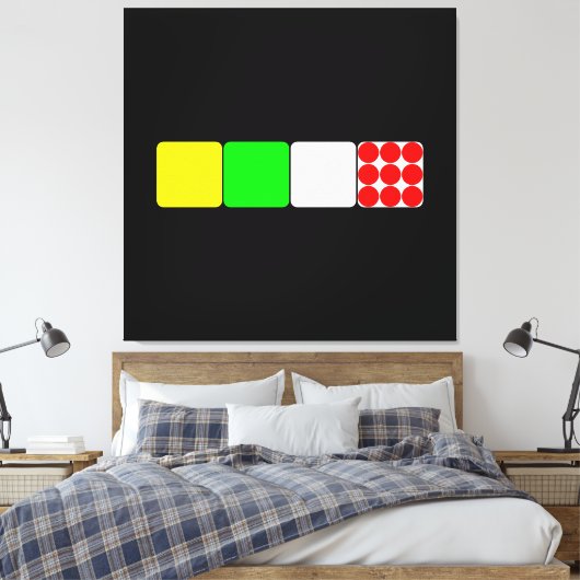 Tour de France Jerseys 2 Black Canvas Print (Insitu (Slaapkamer))
