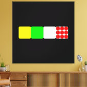 Tour de France Jerseys 2 Black Canvas Print (Insitu (Woonkamer))