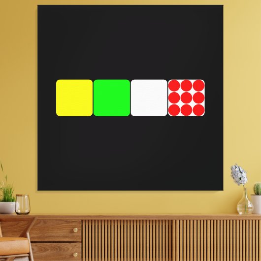Tour de France Jerseys 2 Black Canvas Print (Insitu (Woonkamer))