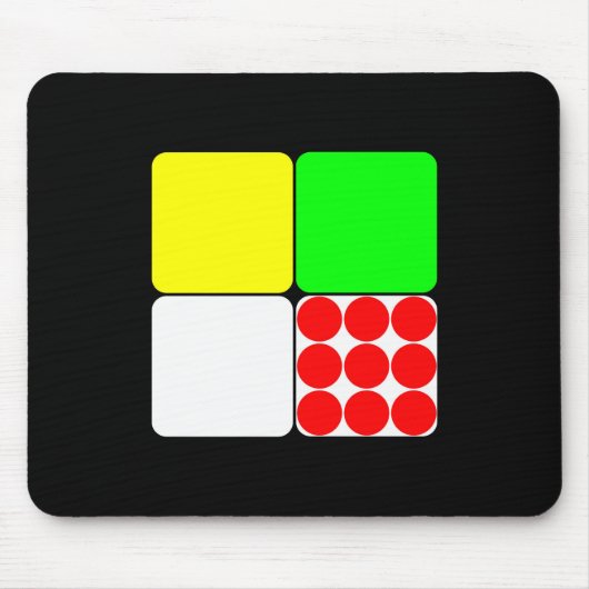 Tour de France Jerseys 3 Black Muismat (Voorkant)